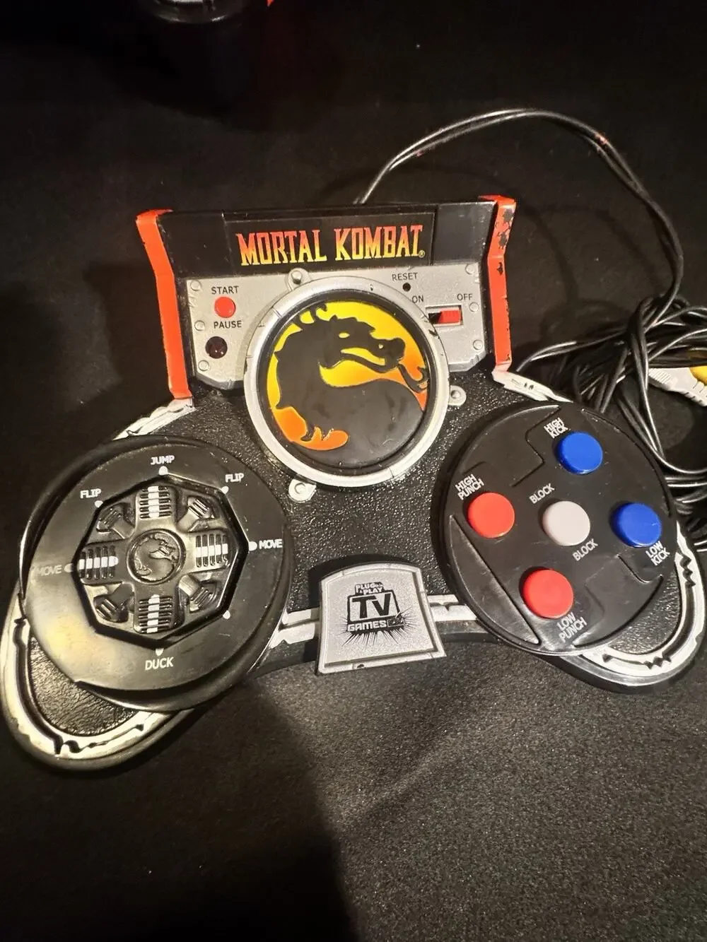 Jakks Pacific Mortal Kombat Plug & Play TV Game Tested Working No Battery Cover
